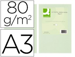 500h papel fotocopiadora Q-Connect A3 80g/m² color verde